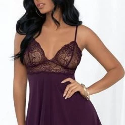 Escante Plum Princess Babydoll Set Clearance