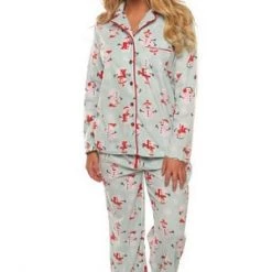 Velvet Kitten Snowman Holiday PJ Set