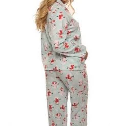 Velvet Kitten Snowman Holiday PJ Set
