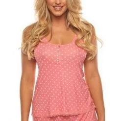 Velvet Kitten Pink Dot PJ Short Set
