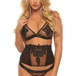 Velvet Kitten Exotic Floral Applique 4 Pc Set