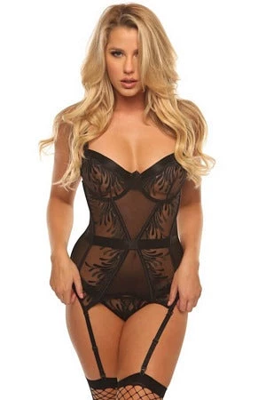Velvet Kitten Sheer Sensual Bustier Set Clearance 1 Velvet Kitten Sheer Sensual Bustier Set Clearance