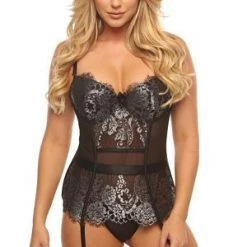 Velvet Kitten Fancy Floral Bustier Set Trending Sellers