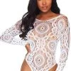 Leg Avenue Dream Crochet Lace Teddy