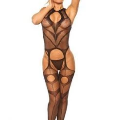 Velvet Kitten Keyhole Suspender Bodystocking