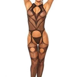 Velvet Kitten Keyhole Suspender Bodystocking